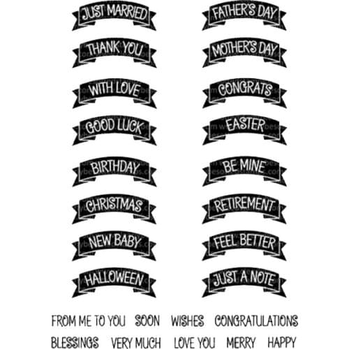 WORDS Transparent Clear Silicone Stamp/Seal for DIY scrapbooking/photo album Decorative clear stamp A316