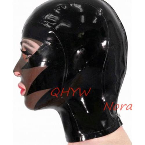 Sexy Handmade Latex Face Mask for Female Exotic Latex Full Breath Hoods Mask Cekc Lingerie Uniform