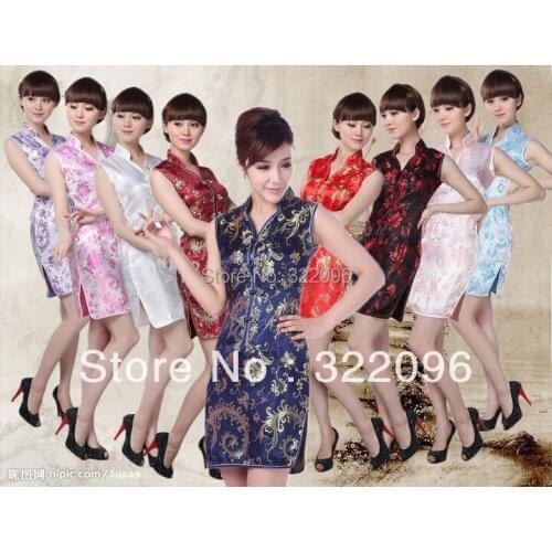 Shanghai Story V collar Cheap cheongsam Sexy evening dress vintage cheongsam dress mandarin qipao 9 color Oriental Dress