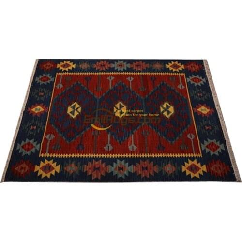 Handmade wool kilim rugs living room rug bedroon bedside blanket corridor Mediterranean style DX2REDgc131yg4