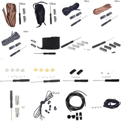 1Set Unisex Lazy Flat Elastic Locking Shoelace No Tie Shoelaces Special Creative Kids Adult Unisex Sneakers Shoes Laces Strings