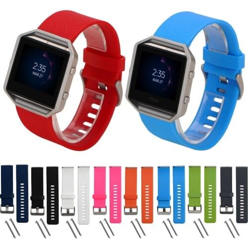 Gosear Silicone Wristband Watchband Watch Wrist Strap Belt Band for Fitbit Fit Bit Blaze Bracelet Smart Watch Banda Accessories