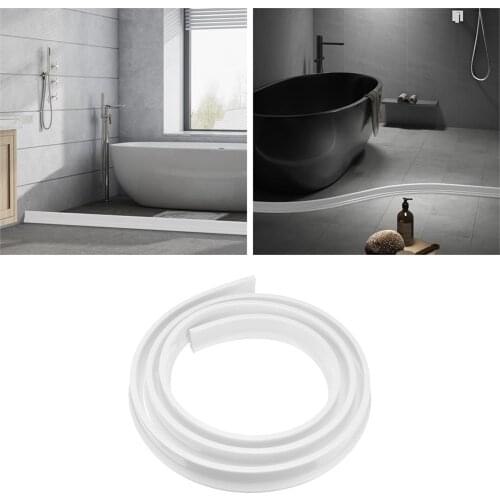 Collapsible Shower Water Dam Kitchen Water Barrier Rubber Stopper for Bathroom
