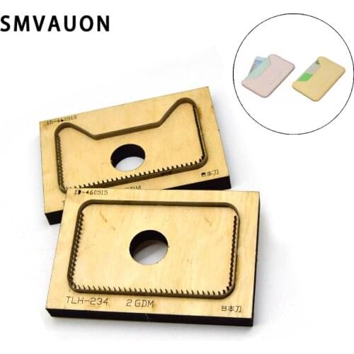 SMVAUON leather simple card case coin purse wood mold cutting 2020 DIY steel mold Suitable for big shot machines