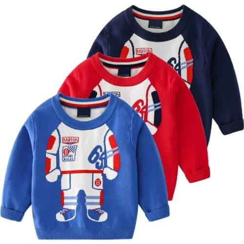 Sweater For Boys Childrens Clothing 2021 Autumn New Kids Sweater Astronaut Double Cotton Fashion Pullover Childrens Outerwear