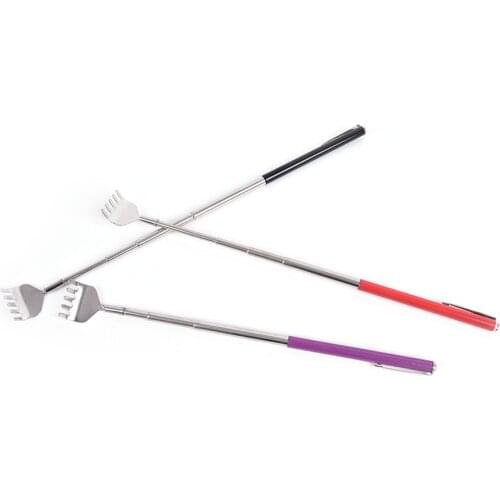 1pcs Telescopic Pocket Scratching Massage Kit Back Scratcher Extendable Claw Extender Handy Adjustable Stainless Pen Clip