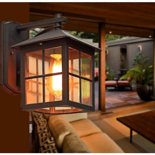 Modern outdoor light wall lamps outdoor waterproof Villa Garden living room balcony retro storage wall lights za
