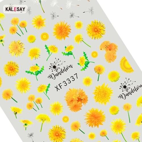 Spring Nail Art Sticker Decoration Manicure Design Flower Nail Sticker Art Decal Girls Green Leaf Decal for Nails Adhesive