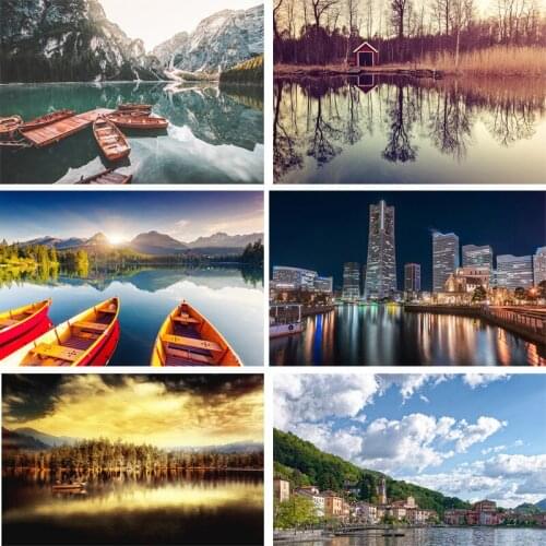 Vinyl Custom Photography Backdrops Prop Dock boat Photography Background 200309HC-03