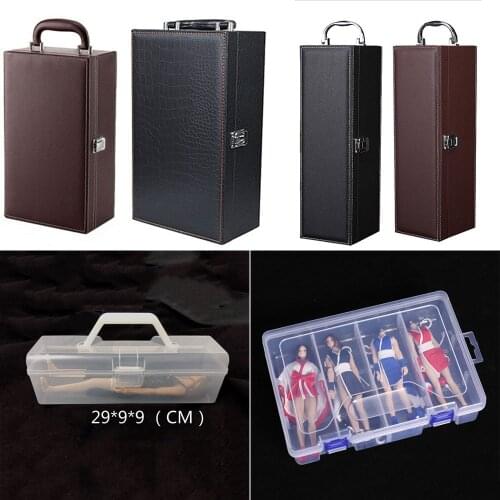 1/6 1/12 Scale Soldier Model Storage Box Body Dust Box Display Box Portable Box for 12" 6" Action Figure Model
