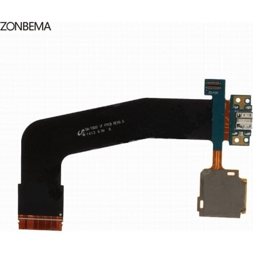 ZONBEMA 10pcs/lot AAA quality For Samsung Galaxy Tab S 10.5 T800 T801 T805 Charging Charger Dock Port + Sim Reader Flex Cable