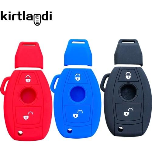 2 Buttons silicone Car Key Case For Mercedes Benz W176 W203 W204 W212 C180 GLK300 CLS CLK CLA SLK C S E A Class Auto Cover Shell