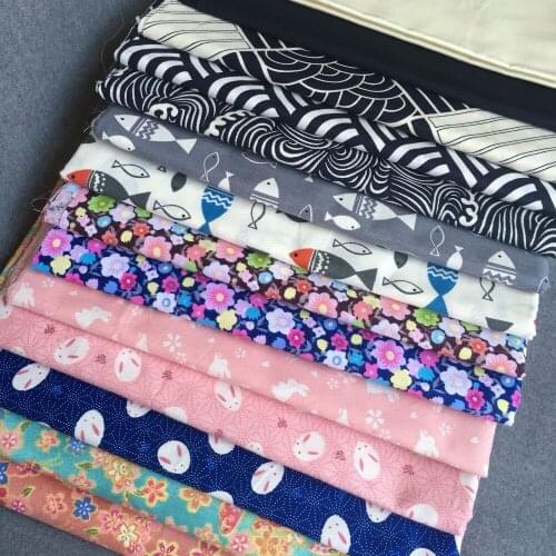 5pcs/lot Diy Handmade Doll clothes material Japanese wind fabric kimono material knit fabric for Blyth Doll clothes 50*40cm