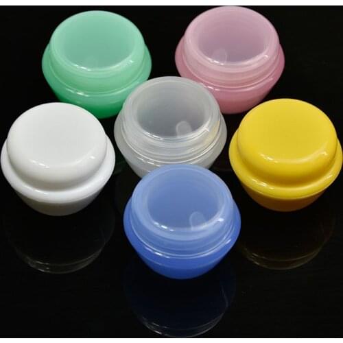 50 pcs Plastic Refillable Jar 5g/bottle Mushroom Empty Makeup Bottle Cream Powder Trial Pack Inner Lid Nail Art Container TG#46