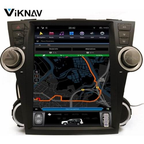 Android car GPS navi radio multimedia player for TOYOTA Highlander 2009-2012 video player tape recorder head unit 12.1 inch