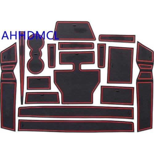Car Anti-Dirty Pad Door Groove Gate Slot Cup Armrest Storage Pad Anti-Slip Mat For Jaguar XEL