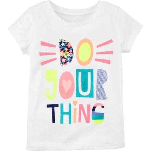 Shinny Baby Girl Tees Shirts Summer Newborn Tops 100% Cotton Soft Children Clothes Toddler Blouse Kids Outfits Cute Babywear