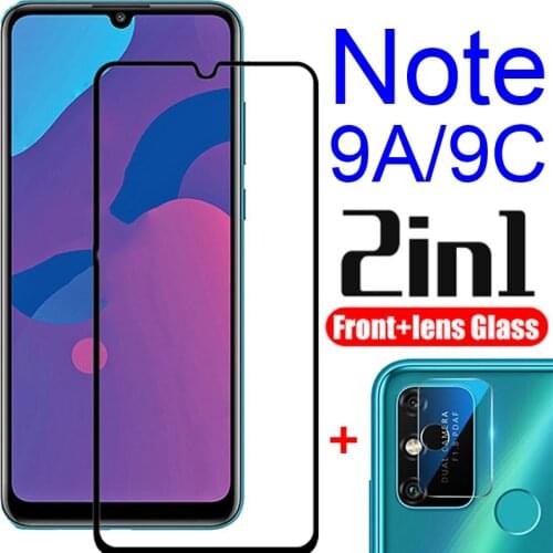 Honor 9c case for huawei honor9a 9a protective honor9c phone cover bumper 9 a c a9 c9 screenprotector with camera lens glas 2in1