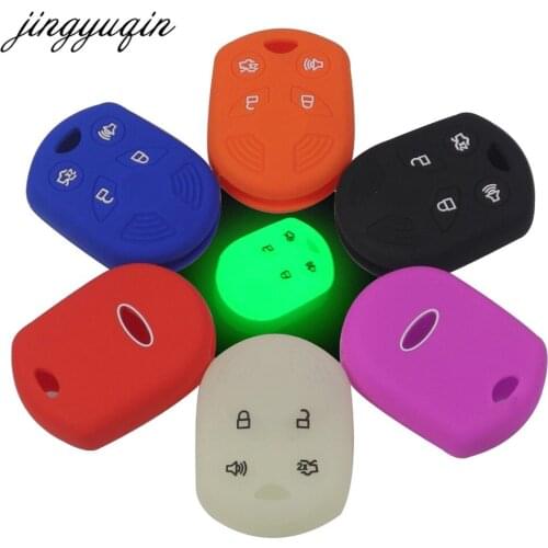 Jingyuqin Rubber Silicone Cover Fob For Mercury FORD Edge Escape Expedition Flex Fusion Mustang Taurus Lincoln Remote Case