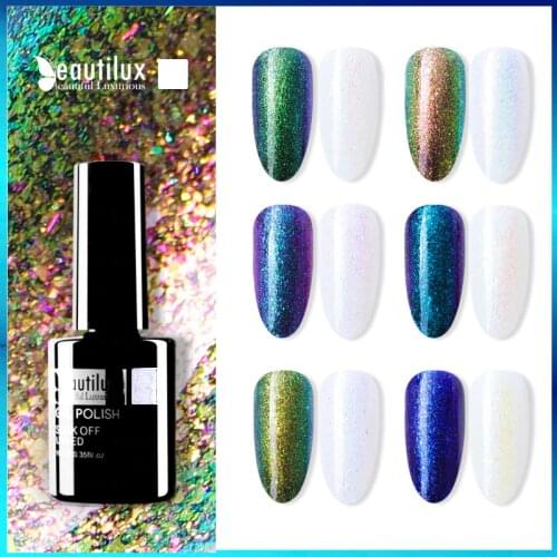 Beautilux 1pc Chameleon Aurora Color Changing Nail Gel Polish Soak Off Gels Nail Art Varnish UV LED Gel Lacquer Esmalte 10ml