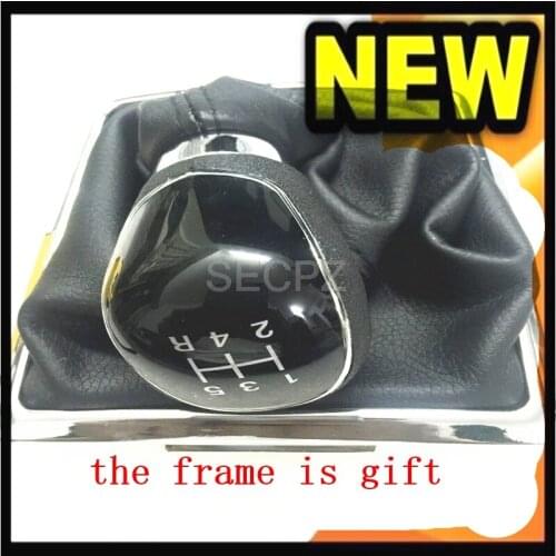 GOOD shipping DZ 5 Speed Manual Gear Shift Knob With Leather Boot For Ford Focus 2 MK2 2005-2011 C-Max Kuga Fiesta