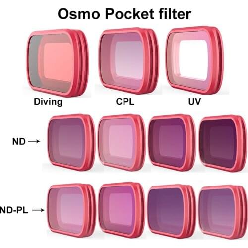 PGYTECH OSMO POCKET Light Red Snorkeling Filter Set(Pro) Diving Filter for OSMO Pocket Gimbal Accessories DJI OSMO Pocket Filter