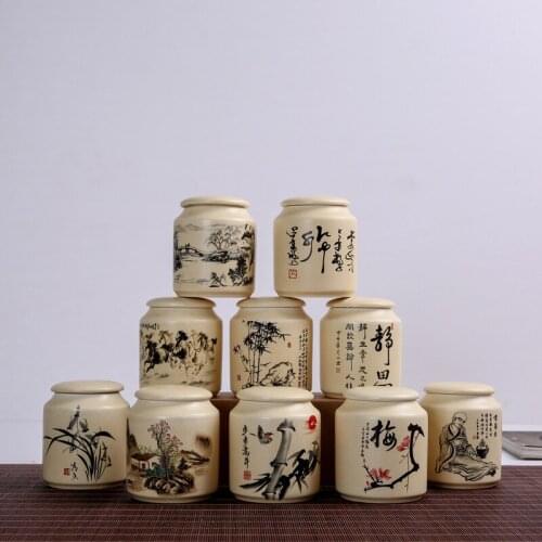 Bone China Ceramics Tea Caddies Ceramic Tea Can Chinese Teaset Accessories Tea Jar Cans Box Home Office Teaware ZM720