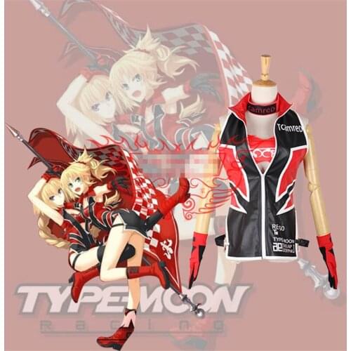 Anime Cosplay Fate/Apocrypha FGO Cosplay Costumes FA Jeanne d'Arc Mordred Racing Suit Racing Jacket A