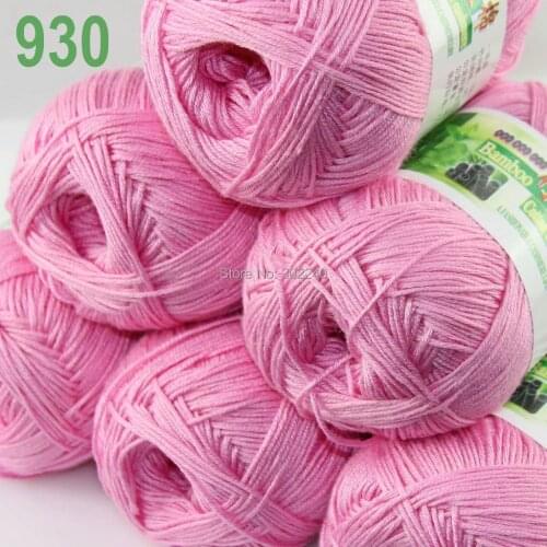 Lot of 6 Skeins Super Soft Natural Bamboo Cotton Knitting Yarn Iris pink 930