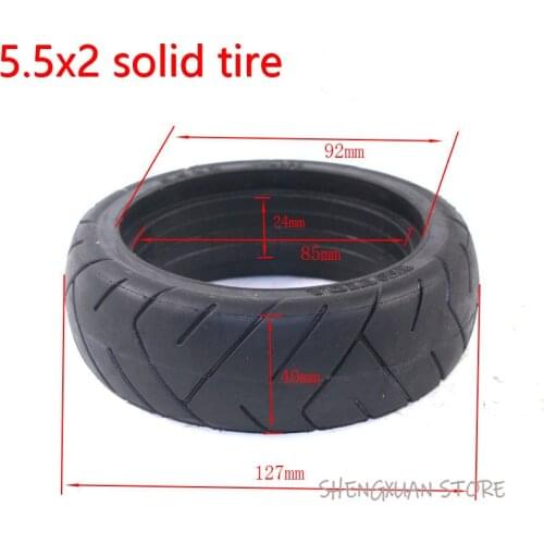 Lightning Delivery 5.5X2 5.5*2 Inch Solid Explosion Proof Tire for Jackhot Carbon Fiber Scooter Fastwheel F0 Electric Scooter