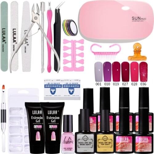 Nail set 36W UV LED LAMP for Manicure Gel nail polish Set Kit Gel Varnish Manicure Sets Nail Art Tools