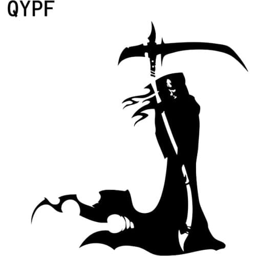 QYPF 15.7*17CM Coolest Car Sticker Skull Terrorist Graphic Decoration High Quality Vinyl Decal C16-0024