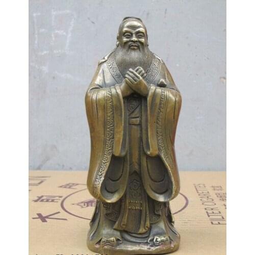 Elaborada estatua del educador del Confucio de cobre Popular de China "Kong Zi"