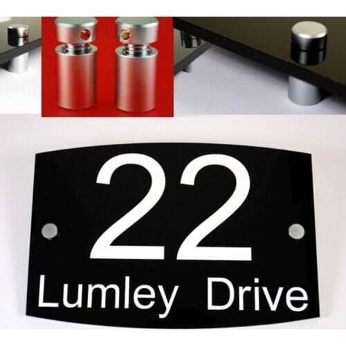DIY House Number House Number Sign / Plaque Black Acrylic Curve Plastic and Contemporary Modern