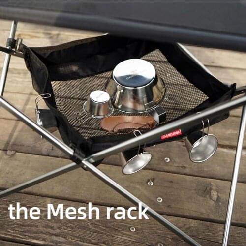 Outdoor Folding Table Hanger Basket Hanging Storage Mesh Net Camping Table Storage Hanging Basket Finishing Net Equipment