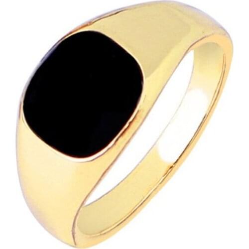Vintage Men Jewelry Alloy Ring Trendy Minimalist Design Black Oil Drop Men Rings Nightclub Punk Ring Jewelry Gift