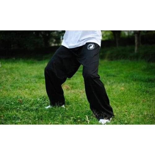 High quality unisex Cotton Tai chi taiji pants kung fu martial arts trousers taichi wushu bloomers black