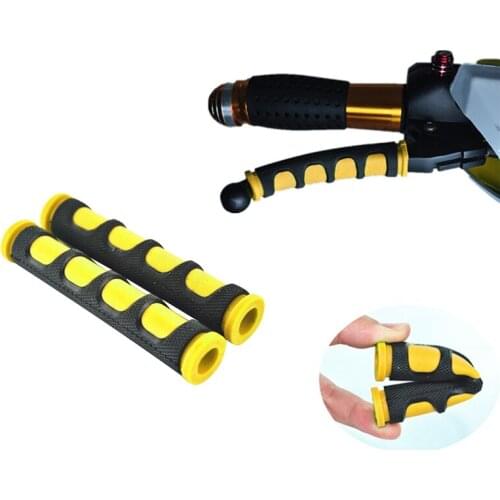 YOLU Motocross Hand grip rubber soft cover anti-skid throttle handle set modified universal Yellow/Blue/Red/Green
