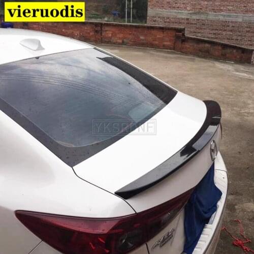ABS plastic primer color rear tail box wing spoiler auto parts for Mazda 3 Axela sedan 4 doors 2014 2015 2016 2017 2018 2019