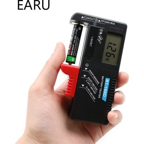 1pc BT-168D Digital Battery Capacitance Diagnostic Tool Battery Tester LCD Display Check AAA AA Button Cell Universal Tester