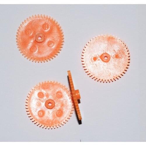 10/100pcs 50 tooth soft plastic gear 2 holes M0.5/four-wheel drive toys accessories/Technology model parts/baby toy S502A