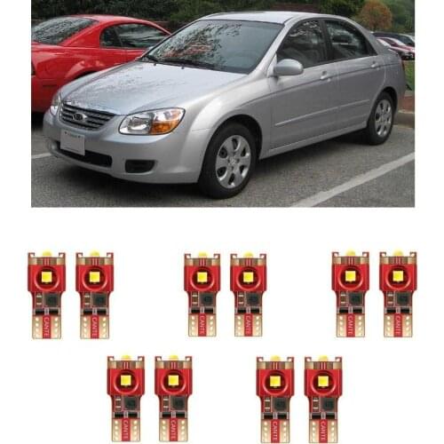 10pc w5w Car LED lighting For Kia sephia spectra stinger telluride interior light kit