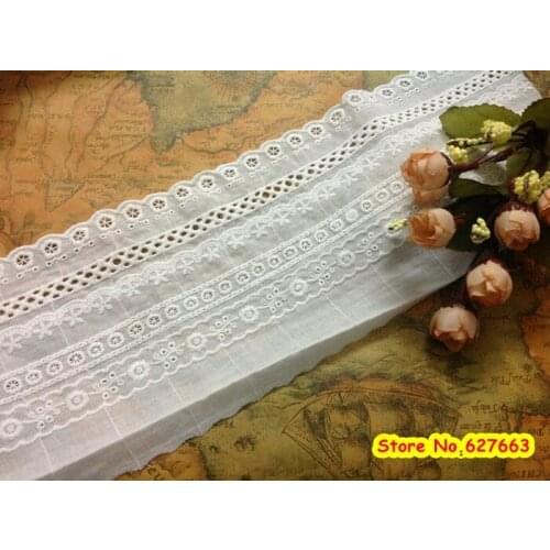 11cm Cotton embroidered trimming cloth lace for garment,scrapbooking,sewing accessories