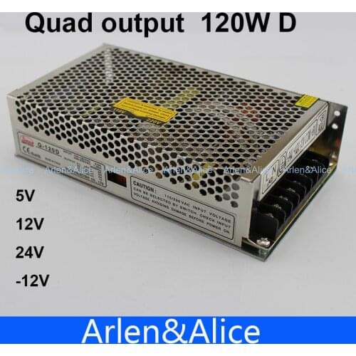 120W D Quad output 5V 12V 24V -12V Switching power supply AC to DC SMPS