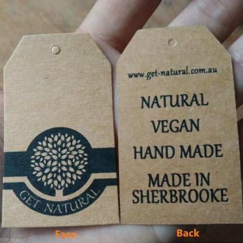 2000 pcs Retro kraft business card price tags swing 350 gsm material hang tag