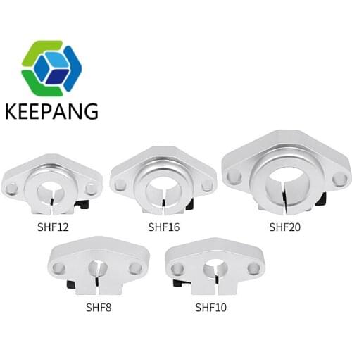 4Pcs SK8-20 SHF8-20 Bracket Smooth Rod Bearing Linear Optical Axis Bracket 3D Printer Parts Fixed Spport Seat Aluminum Support