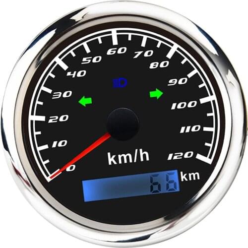 85mm GPS Tachometer Speedometer Digital Speedometer Odometer For Car Motorcycle Boat, 0-120km / H, IP67 Waterproof
