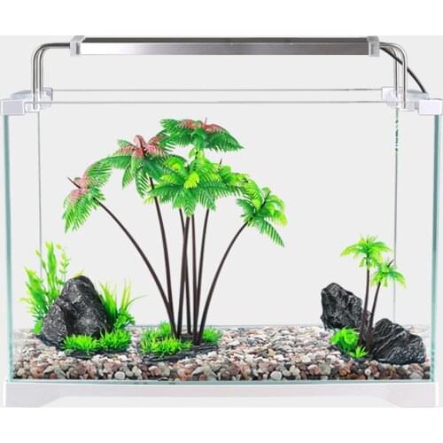 Aquarium Artificial Plants Fish Tank Decoration Water Grass Decor View Decorations Aquarium Home Accessories Simulation Coconut