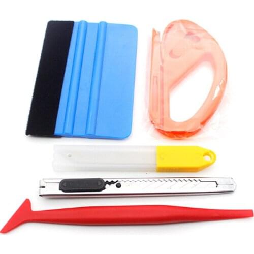 Car Tools Vinyl Wrap Film Sticker Packaging Tool Scraper Color Film Invisible Car Clothing Film Tool Five-piece Set Auto Parts