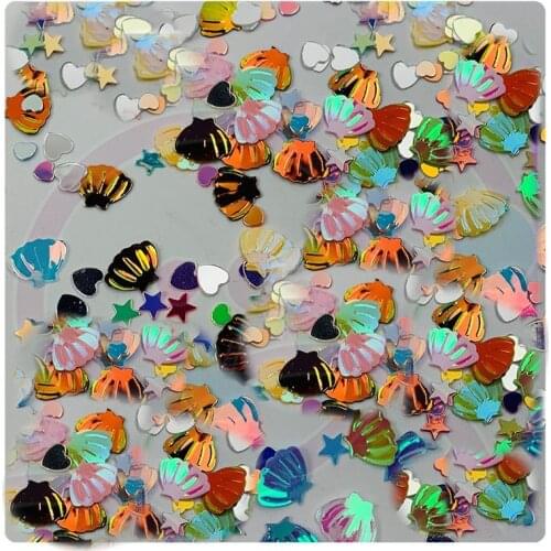 10g Mix 3-5mm Star Shell Heart Shaped Glitter Embellishments Sequins For Crafts Decorations Paillette Scrapbooking Diy Nail Art